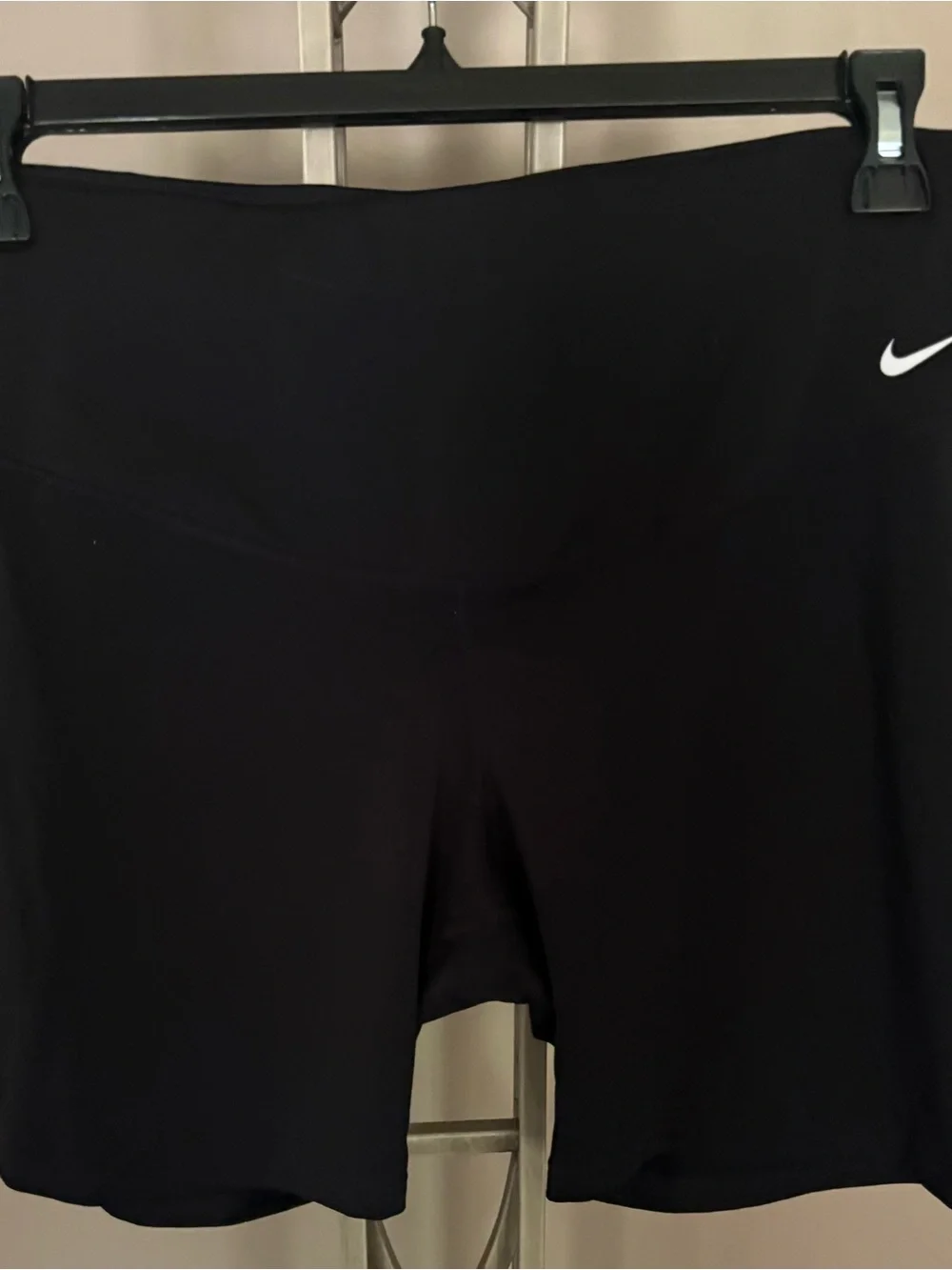 Nike Women's Black Athletic Training Shorts with Swoosh size 1X (Maternity)